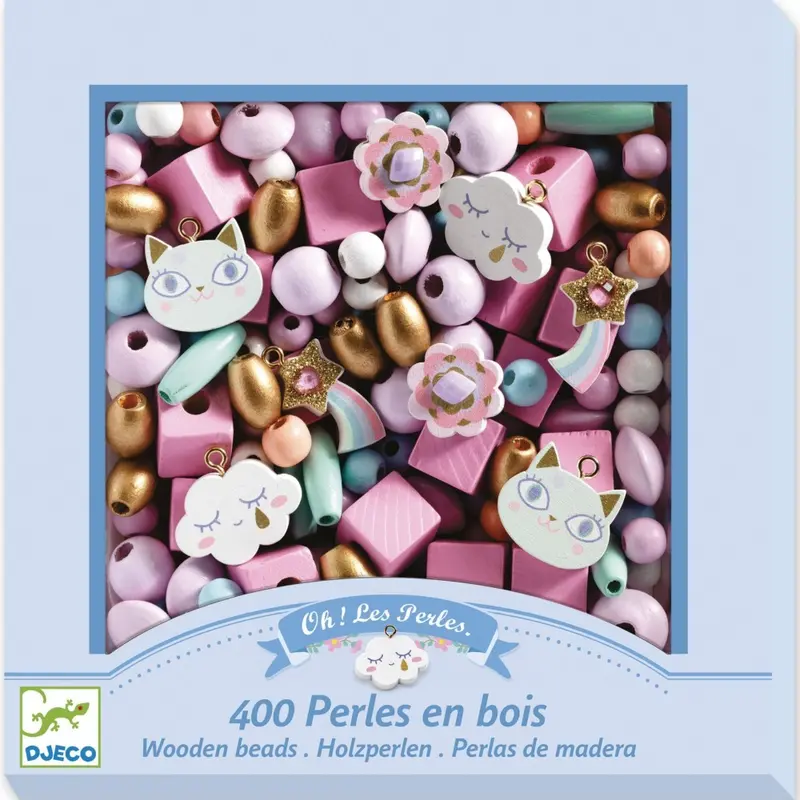 DJECO houten kralen regenboog 4 jr+