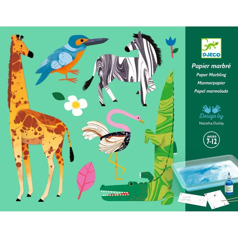 DJECO marmerpapier colorful 9 jr+