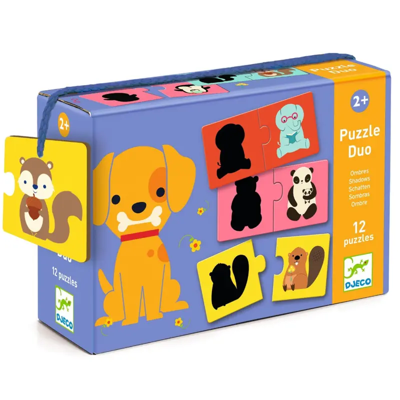 DJECO puzzel duo dierenschaduwen 2 jr+