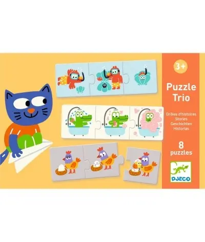 Djeco Trio Puzzel Dieren verhalen