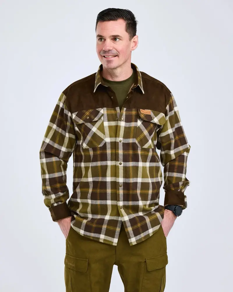 Douglas shirt - Men - Olive Green White - Pinewood