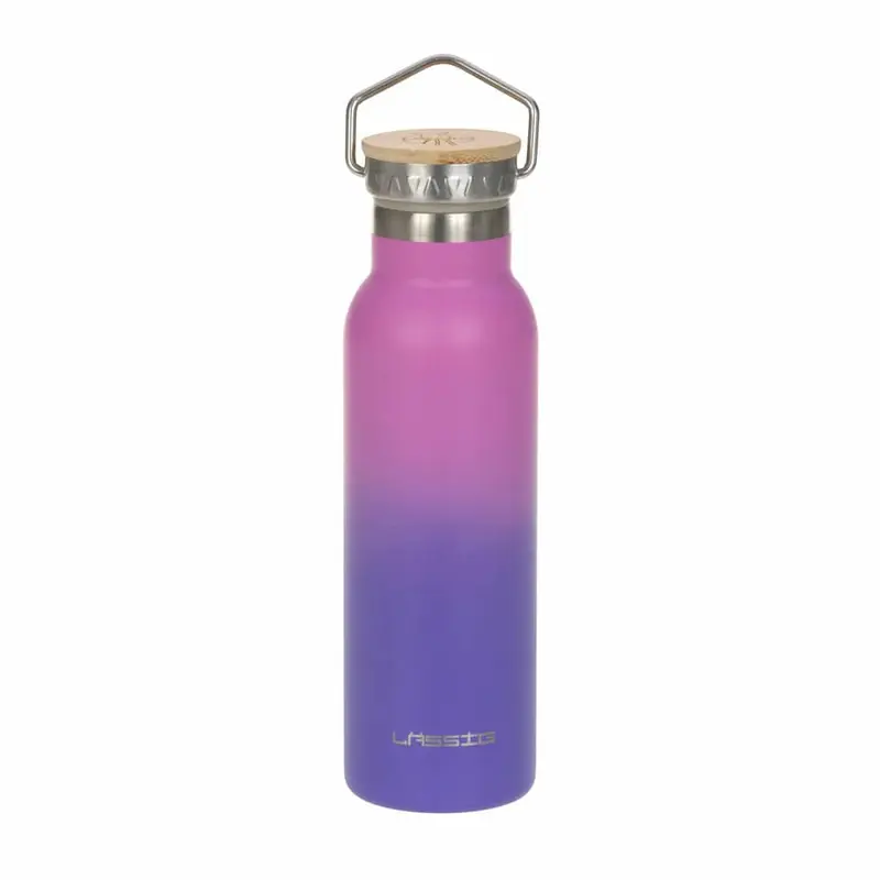 Drinkfles dubbelwandig RVS - paars/roze