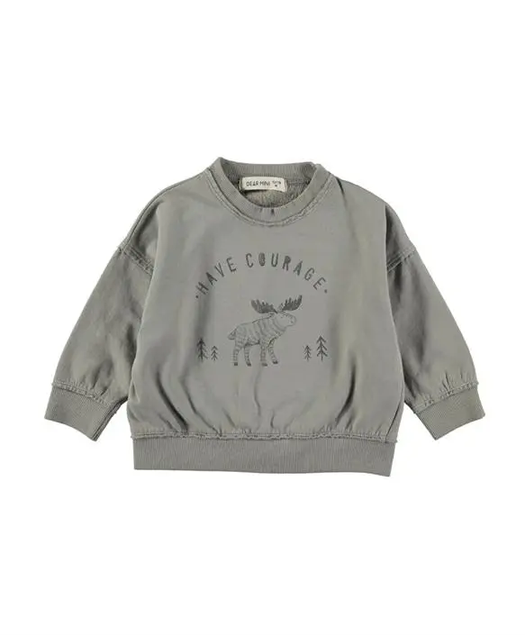 Elk sweatshirt stone gray Dear Mini