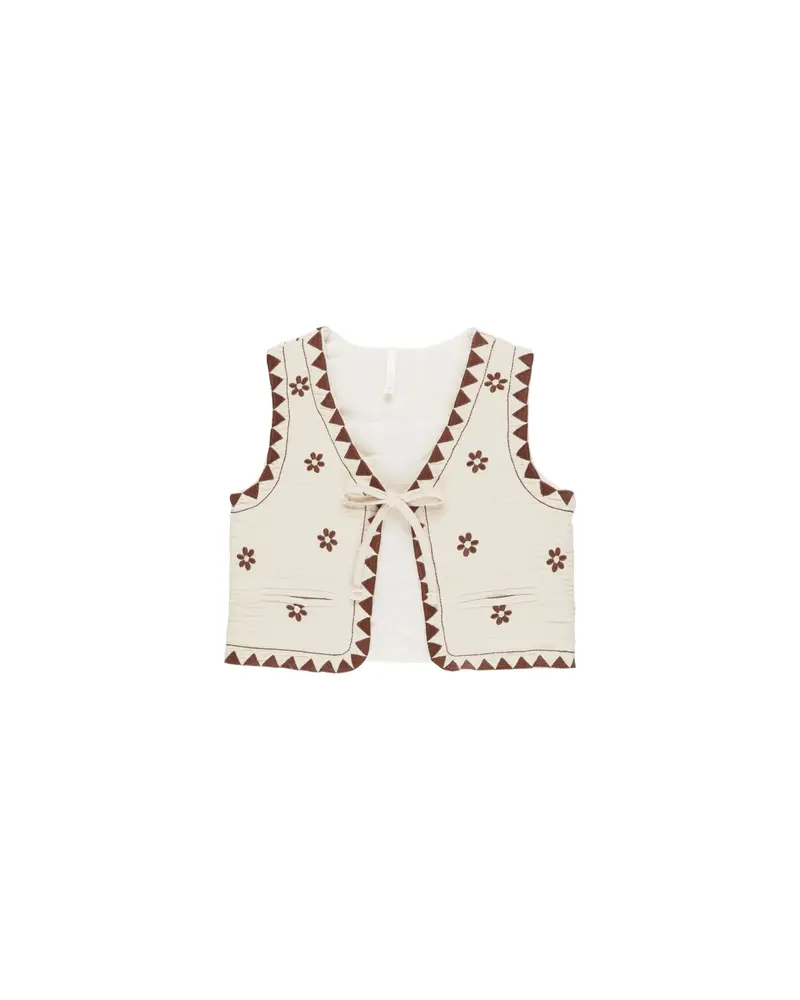 Embroided vest natural Rylee & Cru