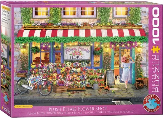 Eurographics puzzel - Plush Petals Flower Shop 1000 stukjes