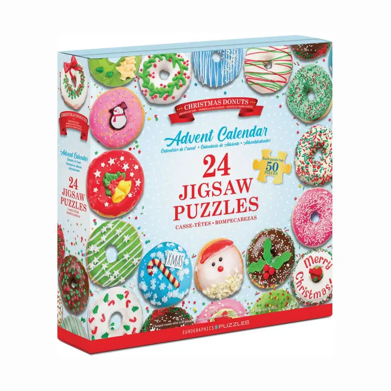 EuroGraphics Puzzle Adventskalender Christmas Donuts – 24x50 stukjes
