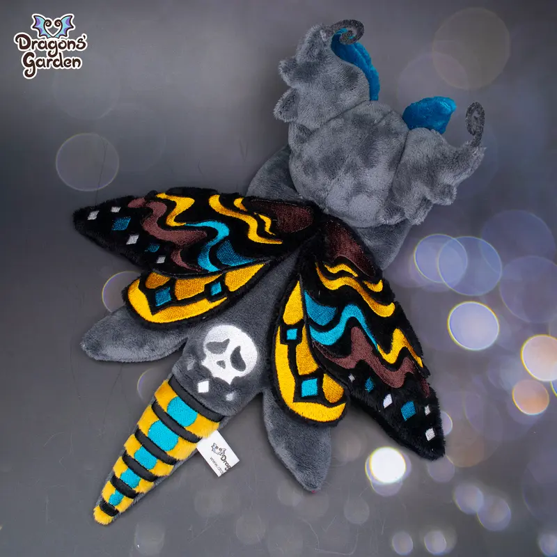 EXTRA WEIGHTED | Blue Death Moth Dragon Plush | Jumbo PLUS Edition