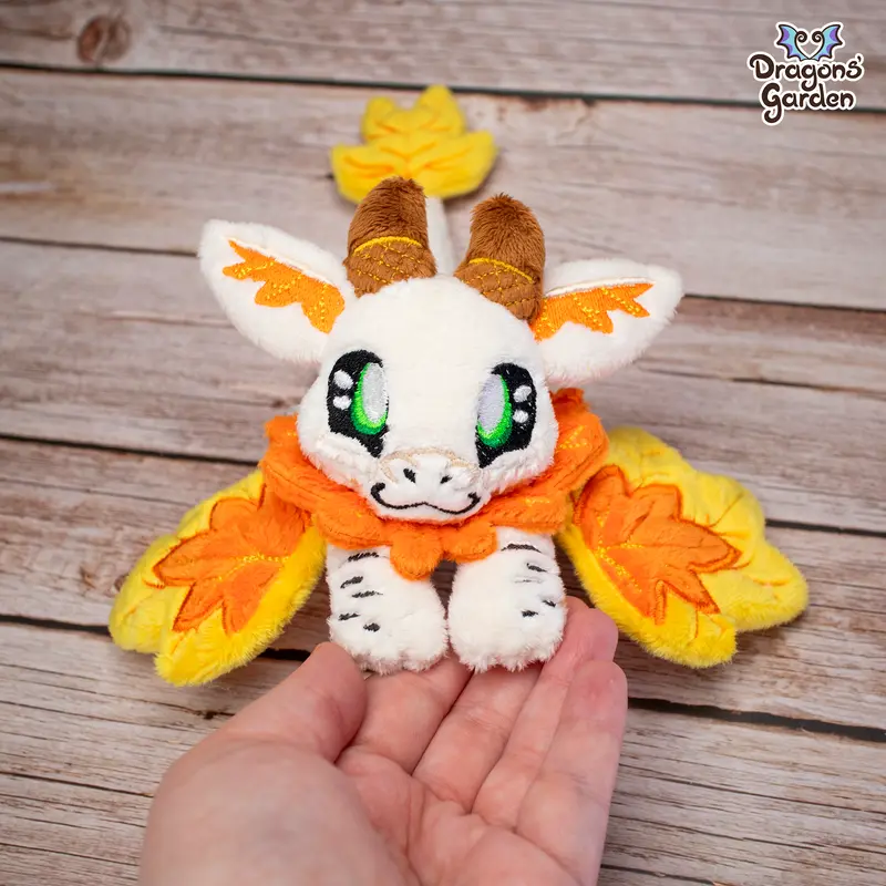 Fall Birch Leaf Dragon Plushie