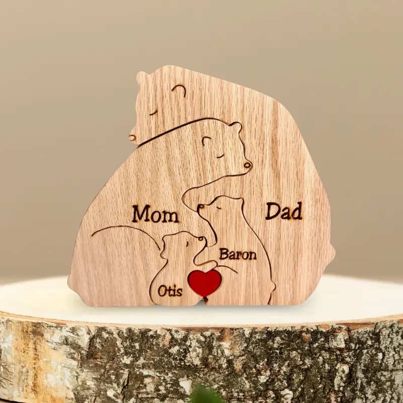 Family Puzzle™ – Personalized Mother's Day Gift with a Family of Bears