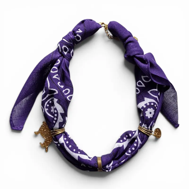 Feestbeest Bandana ketting | Donkerpaars