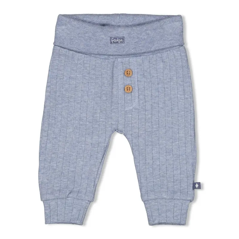 Feetje Broek rib Blauw melange - Blue Ocean