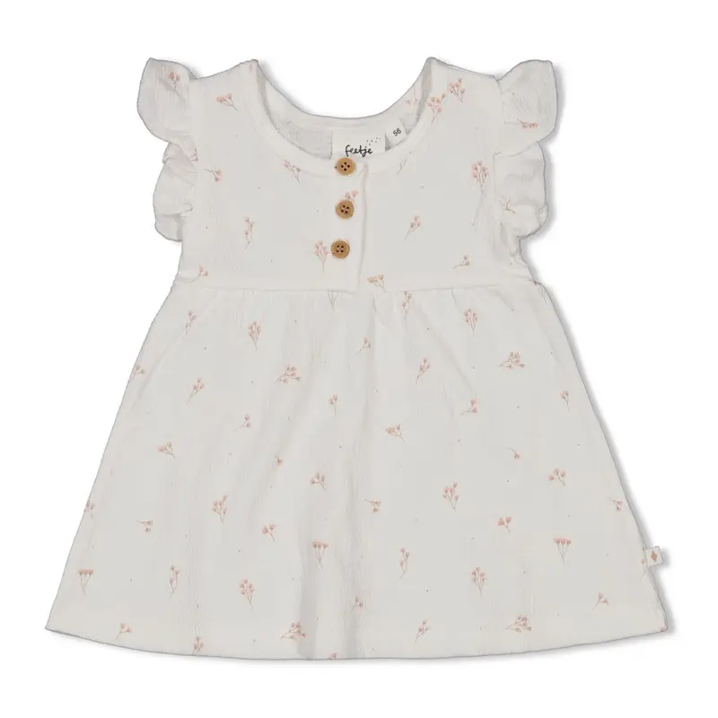 Feetje Jurk crinkle AOP k/m Offwhite - Delicate Flower