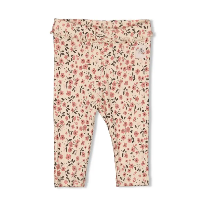 Feetje Legging rib AOP Offwhite - Woodland Bloom