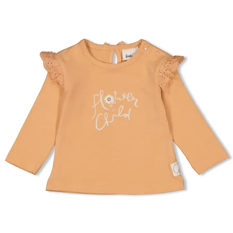 Feetje Longsleeve Abrikoos - Flower Field