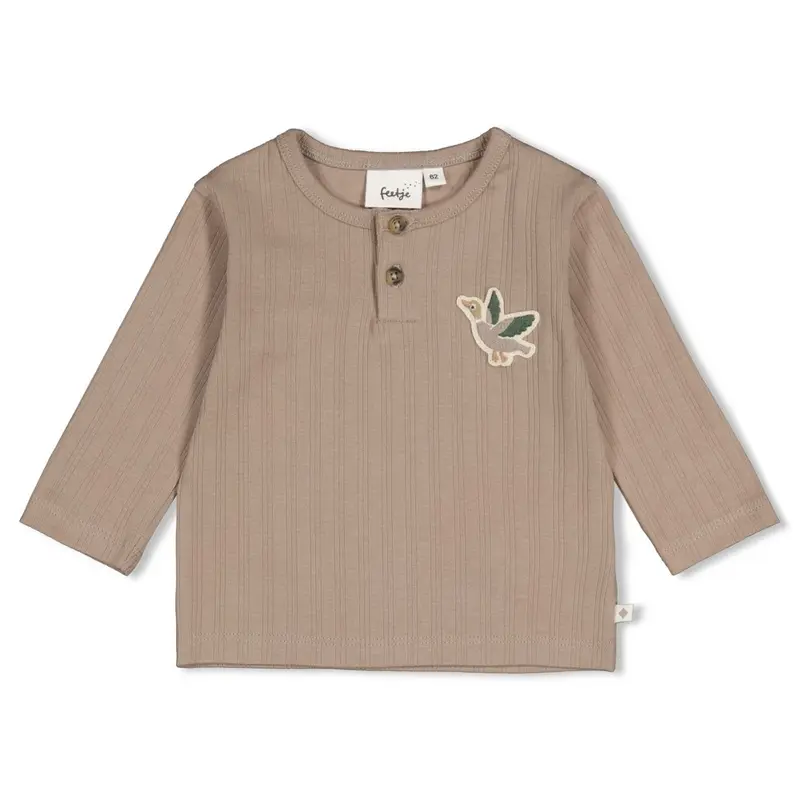 Feetje Longsleeve rib Grijs - Wiggle and Waddle