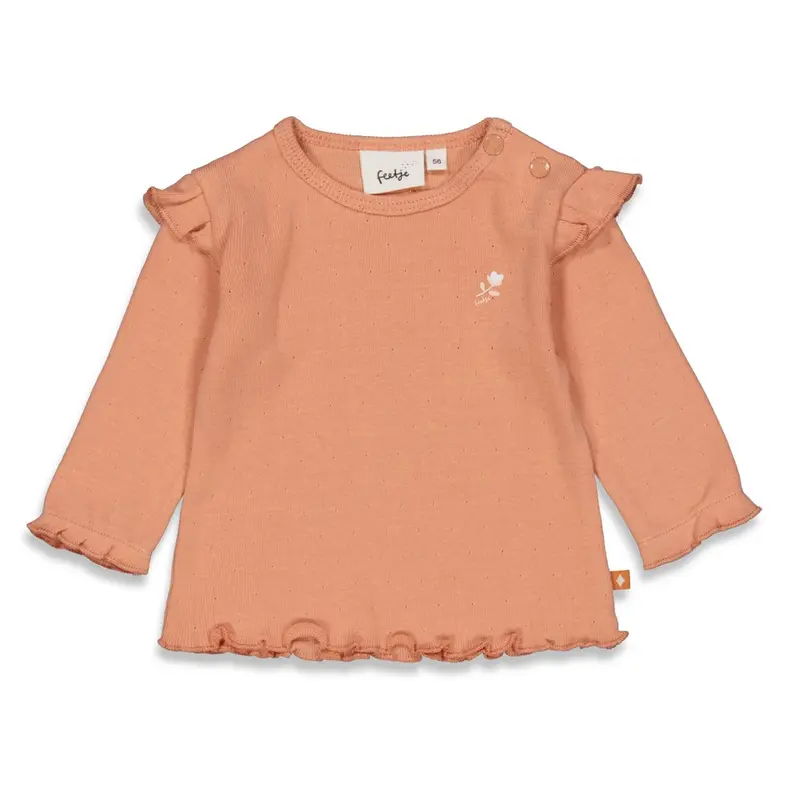 Feetje longsleeve ruches So Very Loved roze