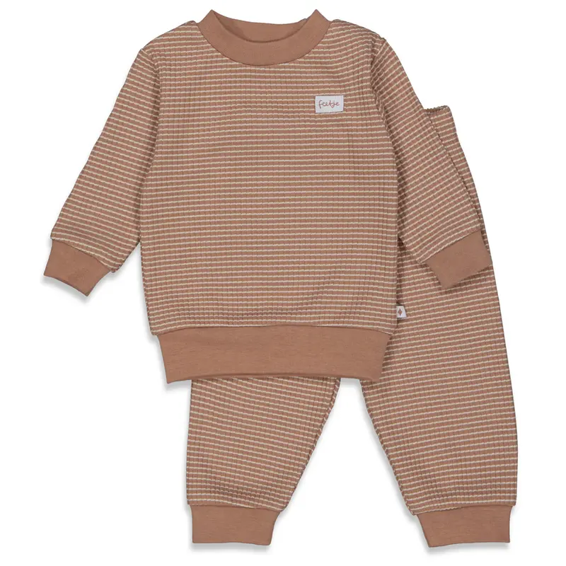 Feetje pyjama wafel brown