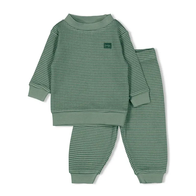 Feetje pyjama wafel Limited Edition Zeegroen
