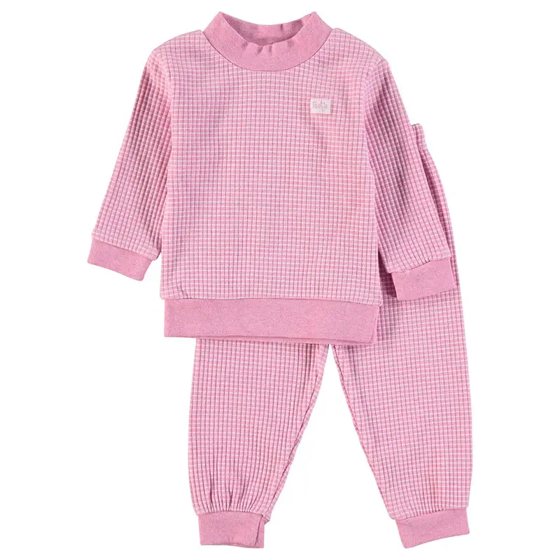 Feetje pyjama wafel pink melange