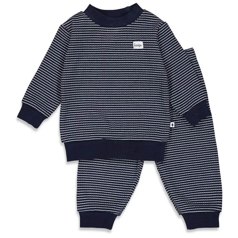 Feetje pyjama wafel royal blue
