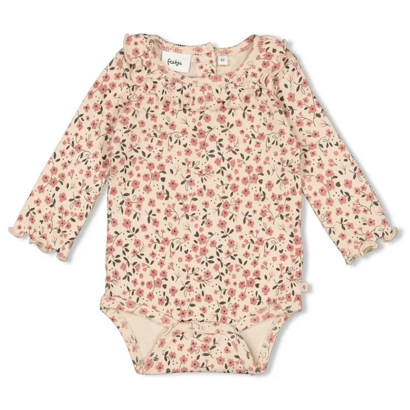 Feetje Romper rib AOP Offwhite - Woodland Bloom