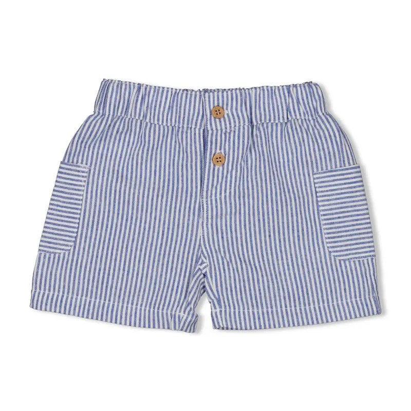 Feetje Short streep chambray Chambray - Seaside Hapiness