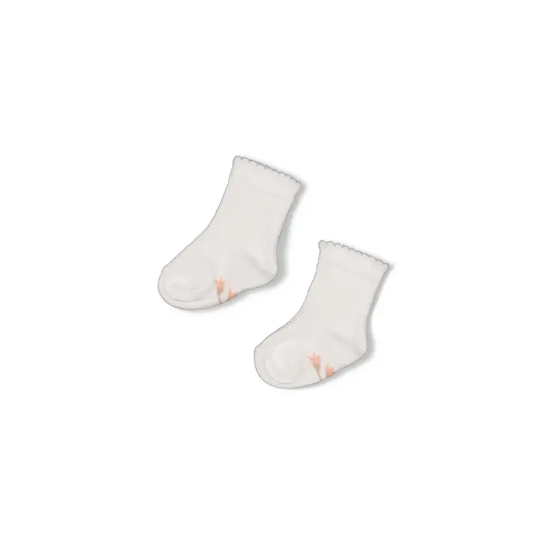 Feetje Sokken Offwhite - Delicate Flower