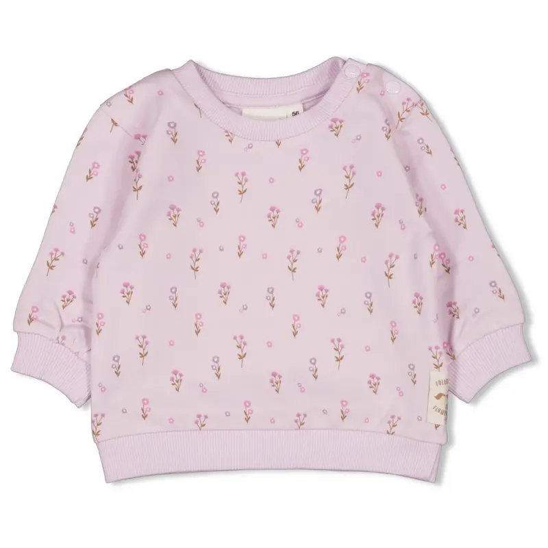 Feetje Sweater AOP Lila - Flower Ranch