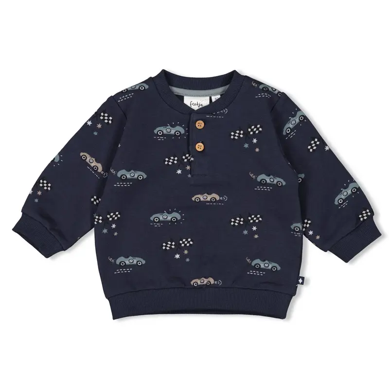 Feetje Sweater AOP Marine - Let's Go