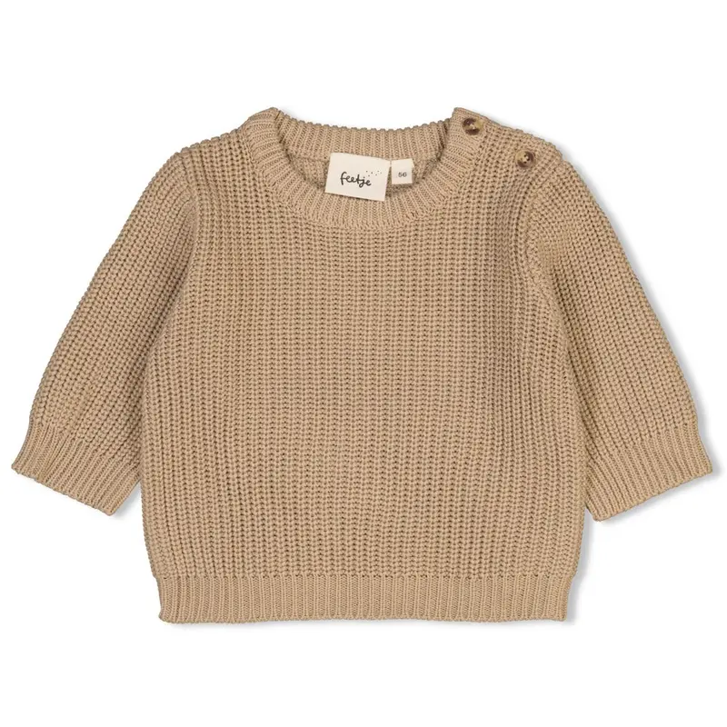 Feetje Sweater gebreid Taupe - The Magic is in You