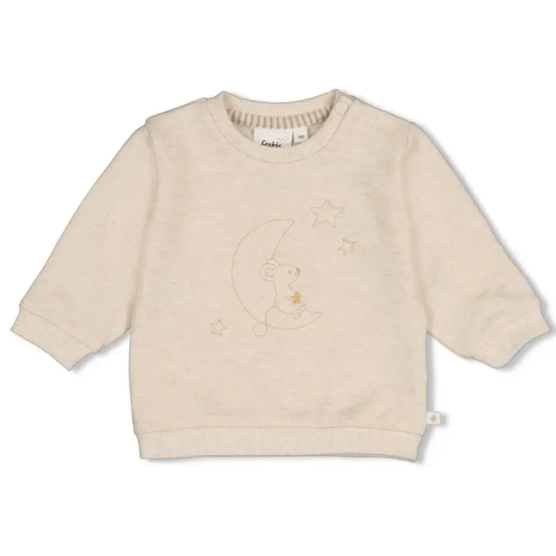 Feetje Sweater Offwhite melange - Over the Moon for You