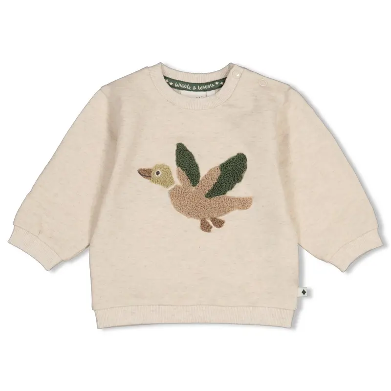 Feetje Sweater Offwhite melange - Wiggle and Waddle