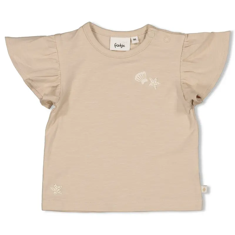 Feetje T-shirt ruches Zand - Starfish Wishes