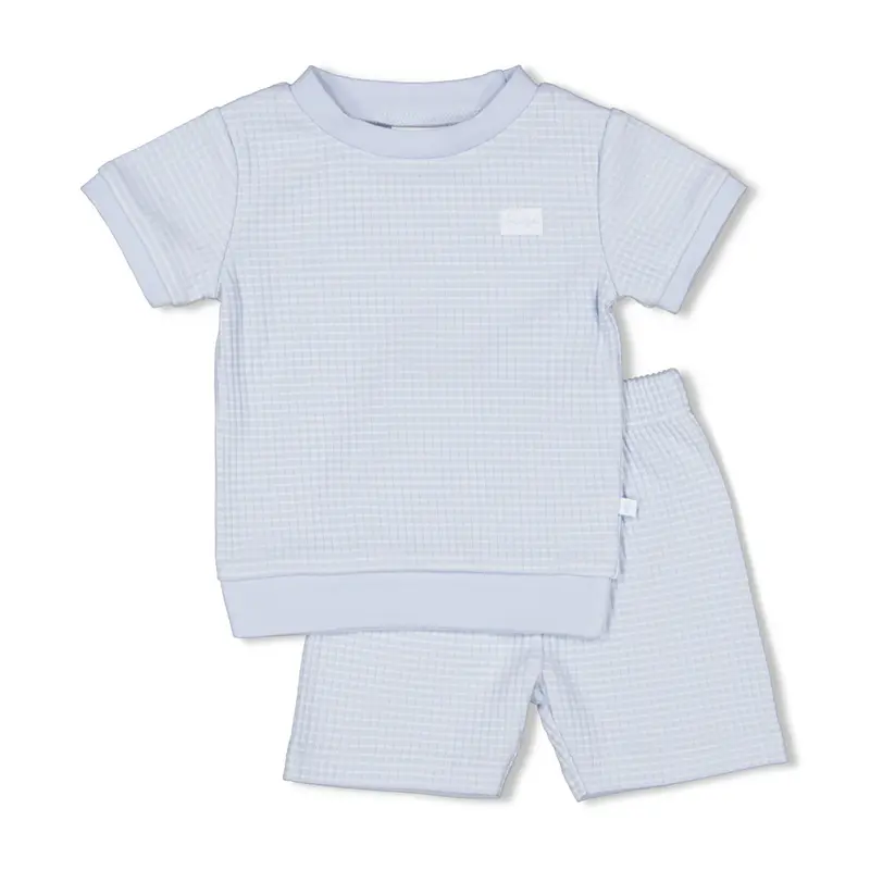 Feetje wafel Shortama babyblue - Summer Special