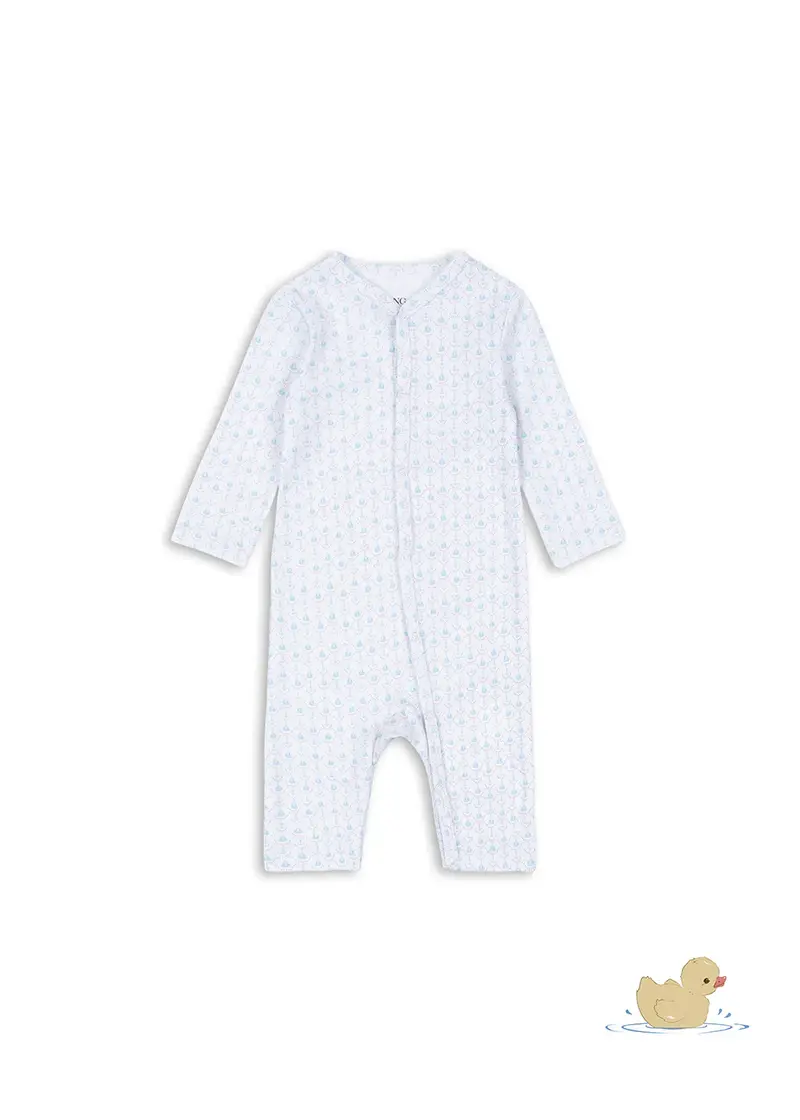 Fio Onesie - Barca - Boxpakje/Pyjama - Biologisch Katoen - Zeilbootjes - Konges Sløjd
