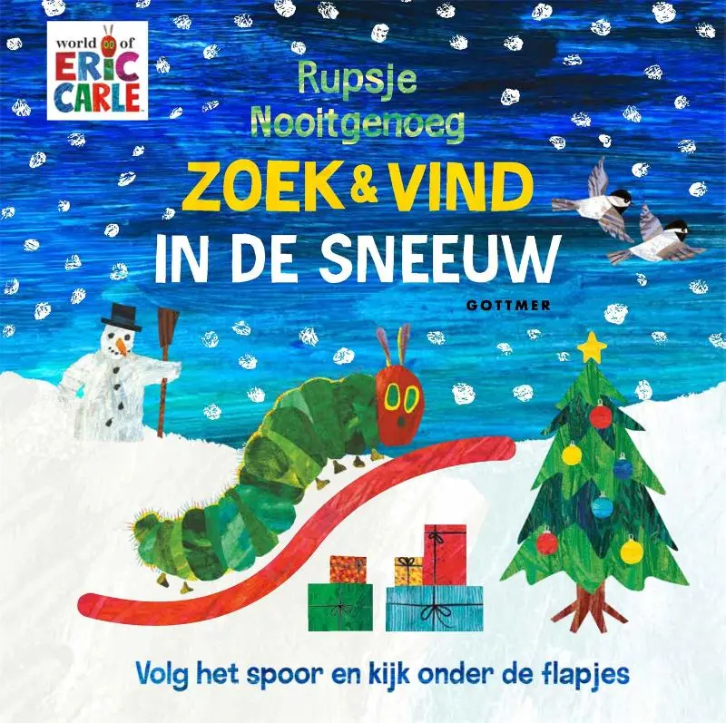 Flapjesboek - Rupsje Nooitgenoeg zoek en vind in de Sneeuw - Eric Carle