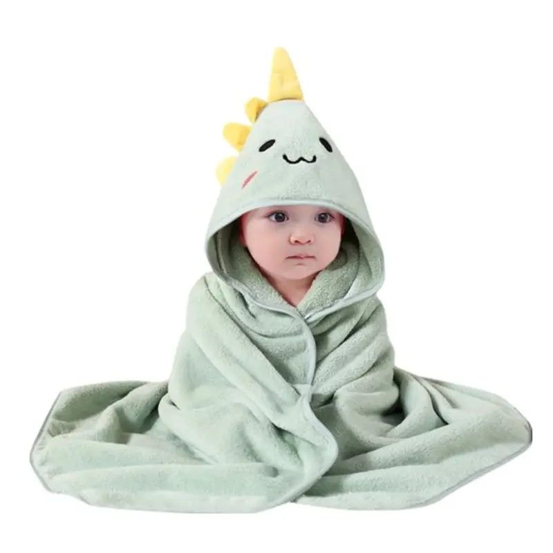 Fleece Badcape met Capuchon 'Dino'