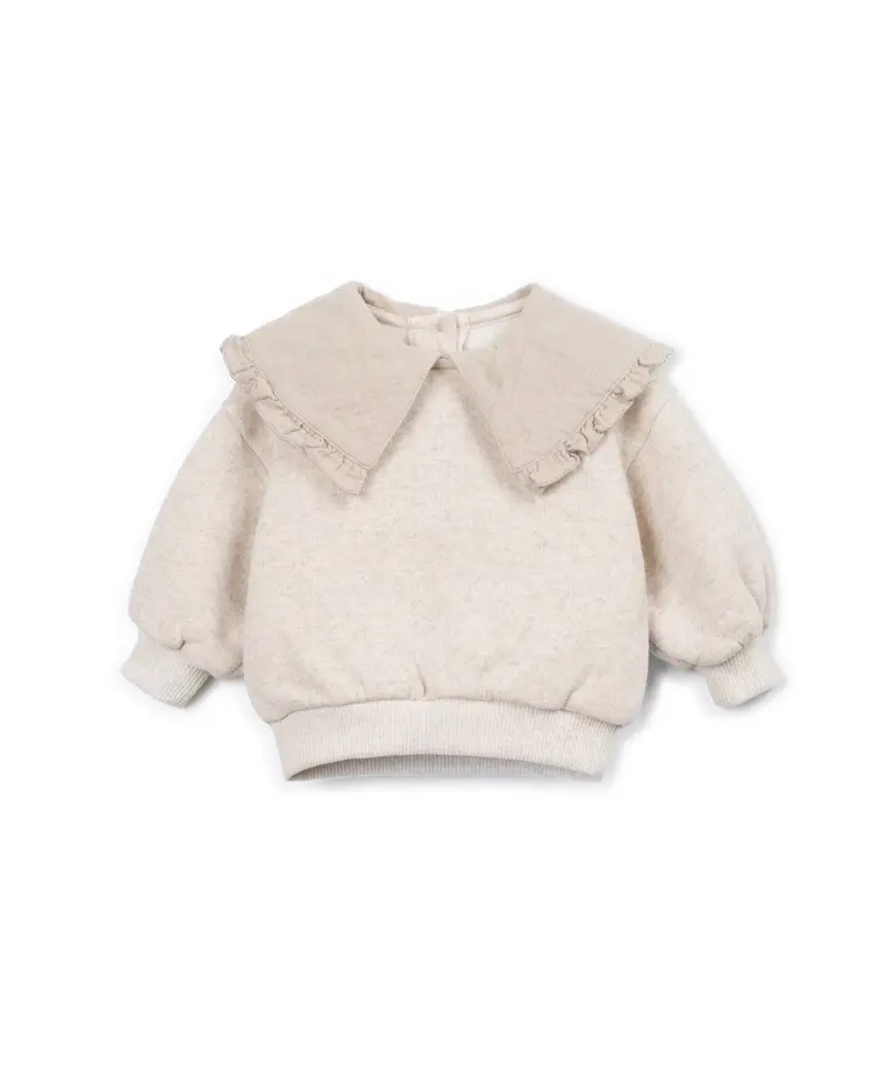 Fleece sweater met kraag – Katoen & gerecyclede materialen – Play Up