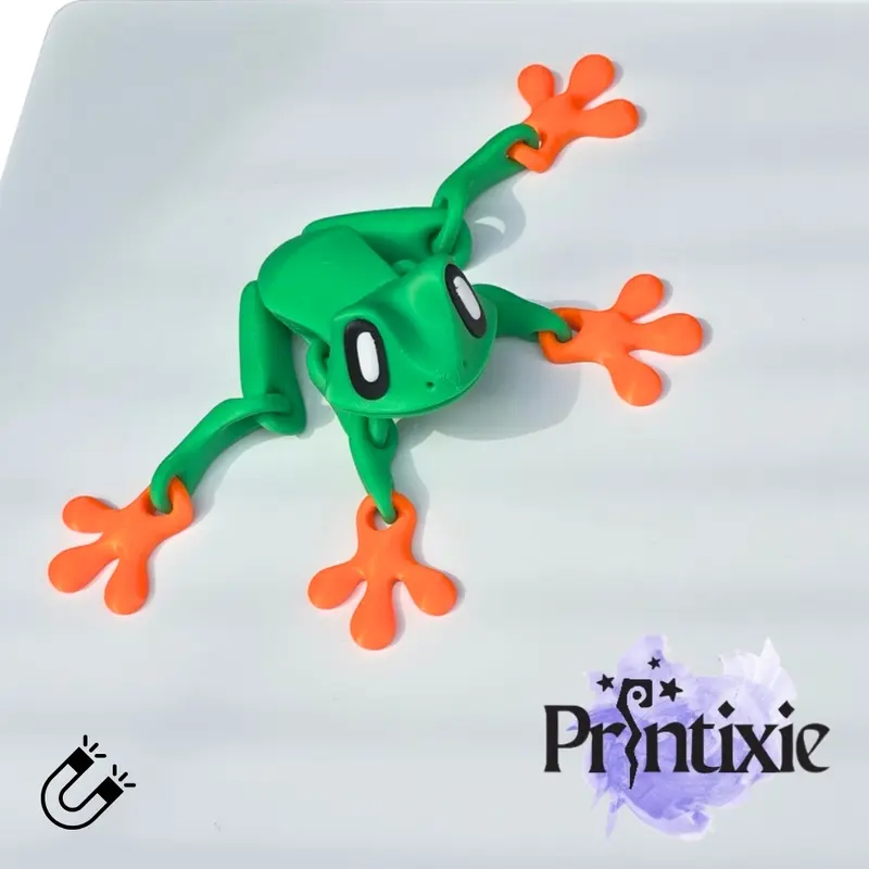 Flexi Frog Magnet – 3D Printed Fridge & Board Decoration