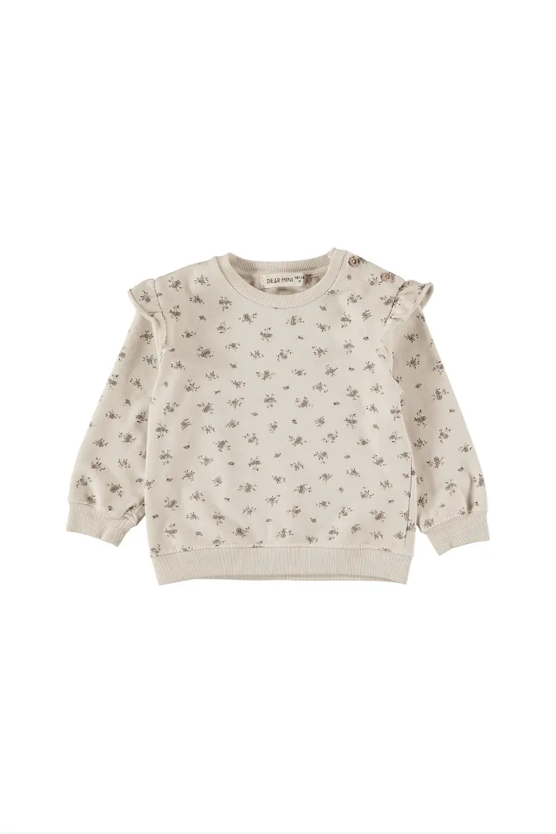 Flora sweatshirt beige Dear Mini