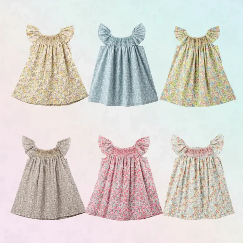 Floral Dress – Light & Airy – Girls' Flutter-Sleeve Dress