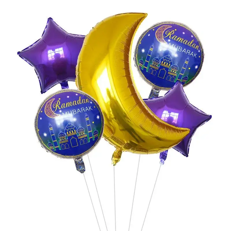 Folieballon set "Ramadan Mubarak" paars