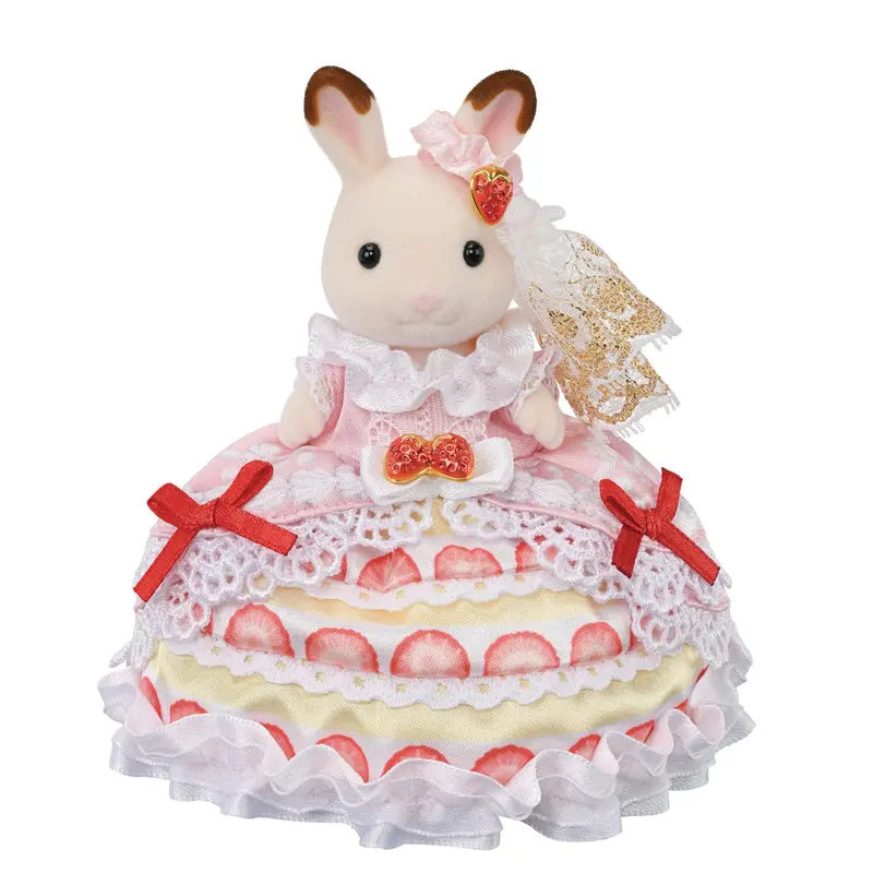 Freya's verjaardag set - Aardbeien Cake Jurk