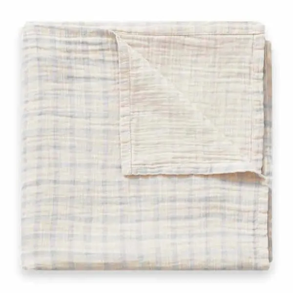 Garbo and Friends hydrofiele doeken gingham blue 60 x 60