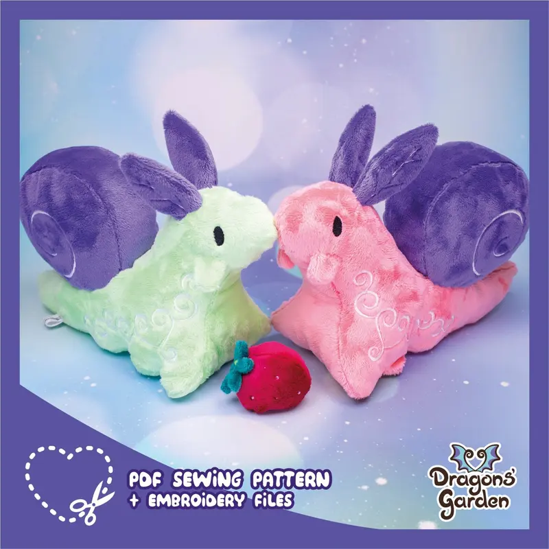 Garden Snail Plushie Sewing Pattern