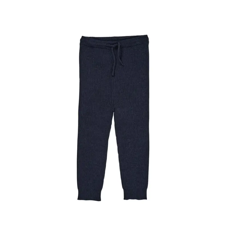 Gebreid Baby Broekje - Merino Classic Rib Leggings - Merinowol - Navy Blue - Copenhagen Colors