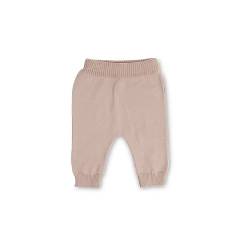 Gebreid broekje - Merino wol - Flat knit - Poeder roze - Smallstuff