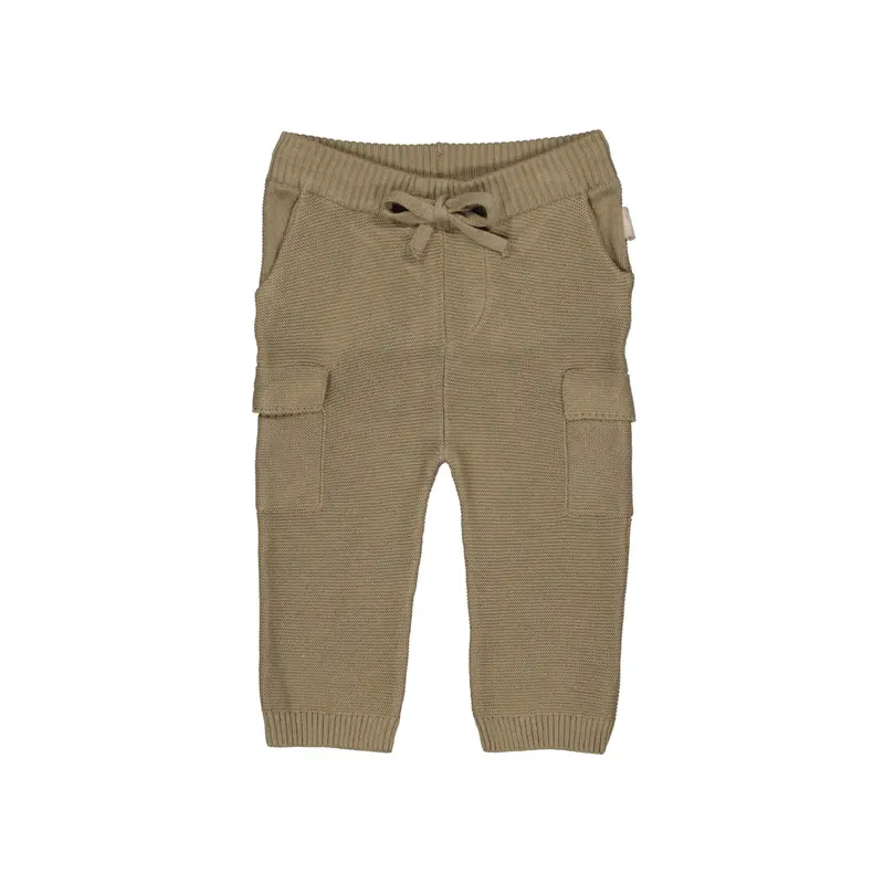 Gebreid cargo broekje Nolan - Light Brown - 100% katoen - LEVV Labels