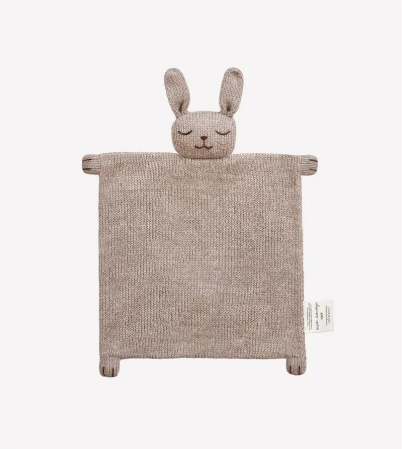 Gebreid knuffeldoekje - Alpaca wol - Bunny/Konijn - Sand - Main Sauvage