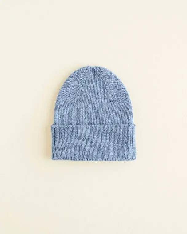Gebreid mutsje - Fonzie newborn - Merino wol - HVID
